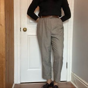 SOLD - Vintage gingham plaid trouser pants